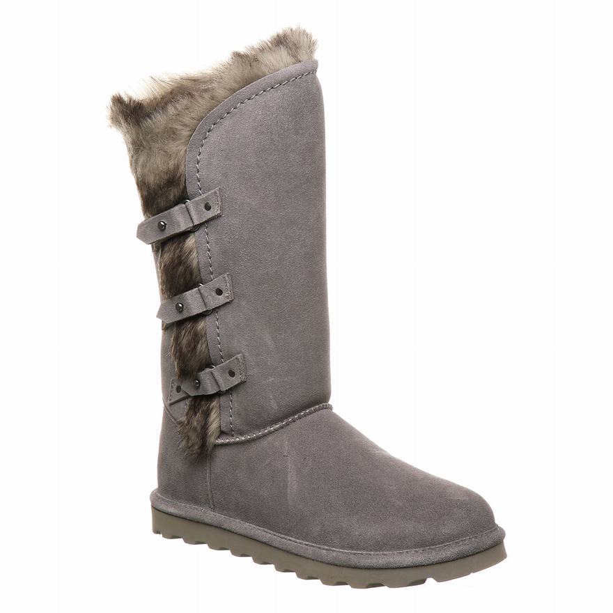 Bearpaw Emery Short Boots UK - Women's Boots Grey ||RWFVCL-680||